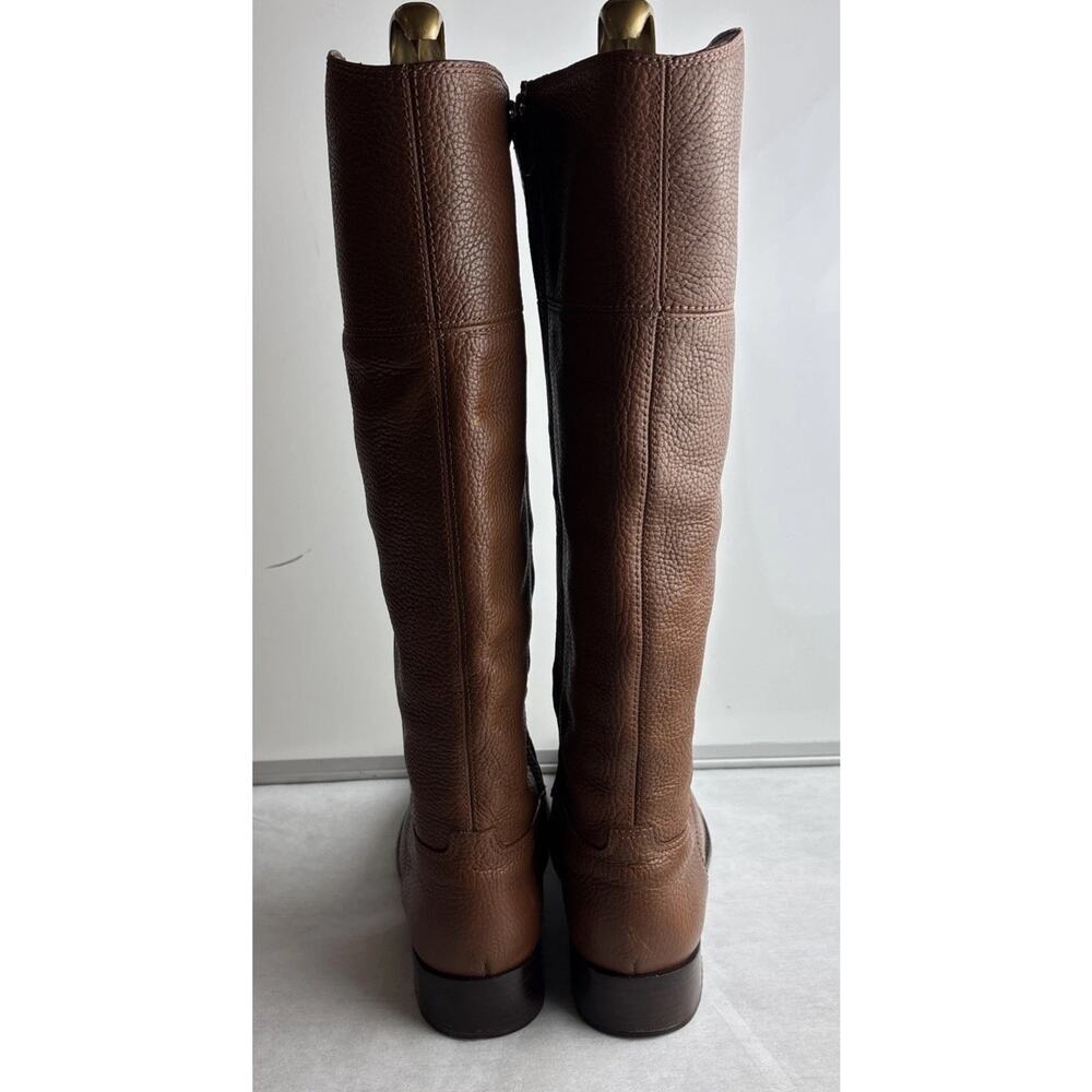 Tory Burch Brown Leather Knee High Riding Boots Round Toe Women Size 10 M - Picture 6 of 12